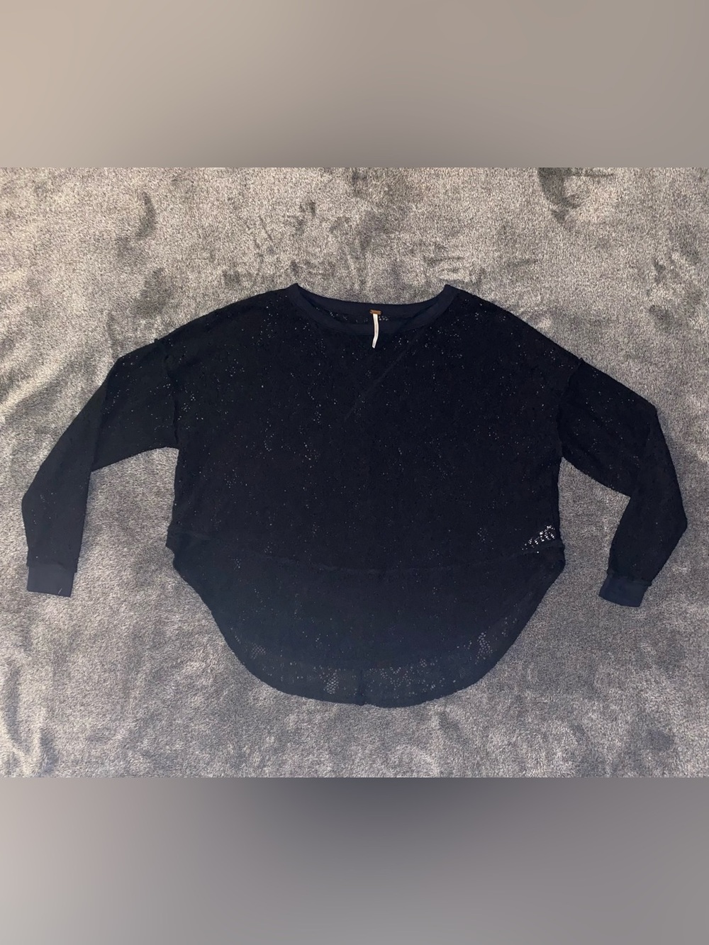 Free People Oversized Crochet Sweater – XS